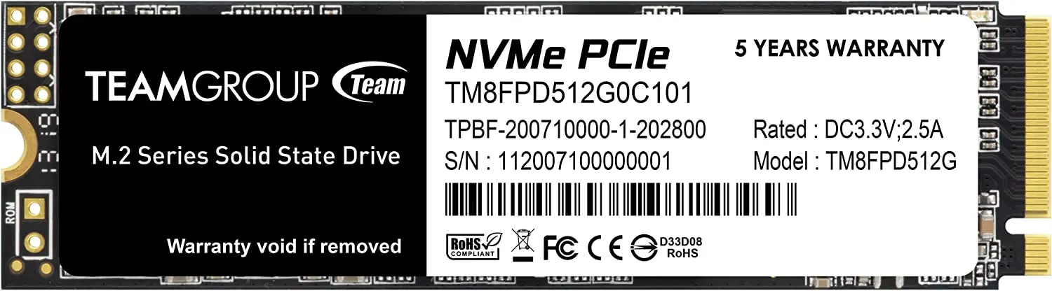 512 Gb SSD M.2 TeamGroup MP33 PRO M.2 NVMe R3500Mb/s W3000MB/s TM8FPD512G0C101