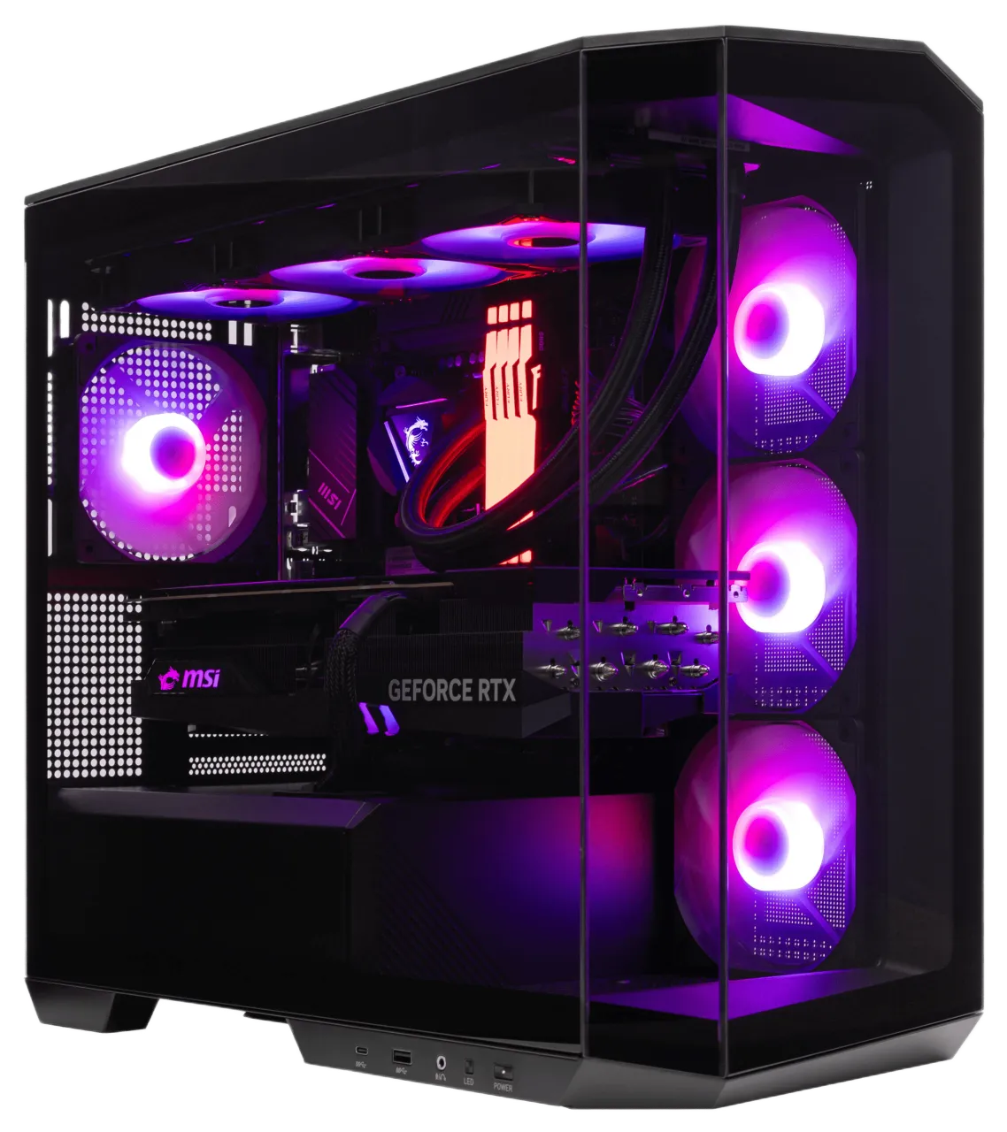 Ryzen 7 7800X3D/ B650M/ Вод,охл FX360 LCD/ 16 + 16 DDR5/ 1 Tb NVMe/ RTX5070 12 GB PALIT/ MAG PANO M100R PZ/ HA2-850W