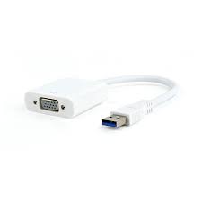 Конвертер Cablexpert AB-U3M-VGAF-01-W, Белый ,Converter USB 3.0 m -> D-Sub (VGA) f, white