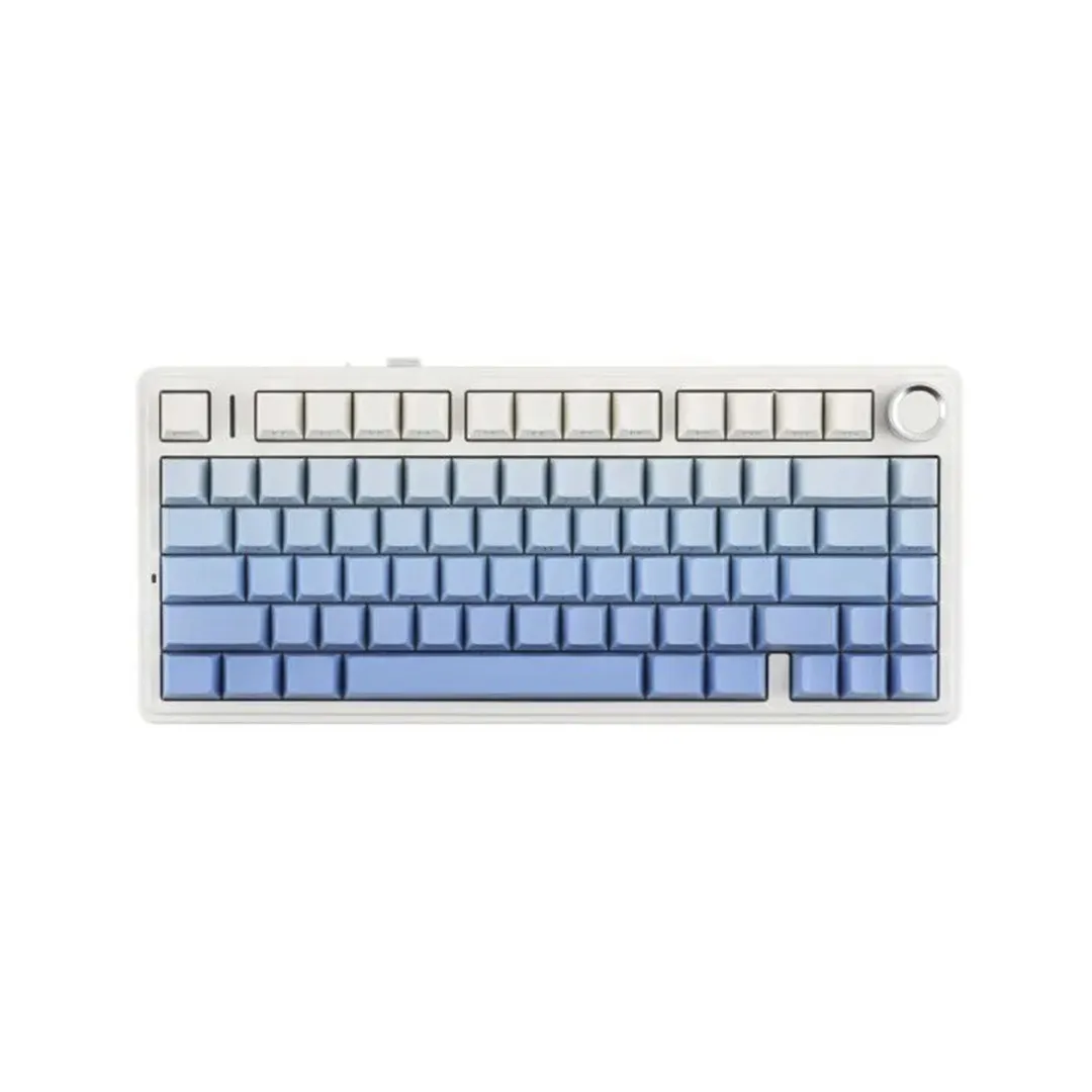 Клавиатура AULA F75, mechanical, Ice Vein switch, 80 keys EN/RU, 2.4/BT/cable, Blue-white-purple/ F75 I/V BWP