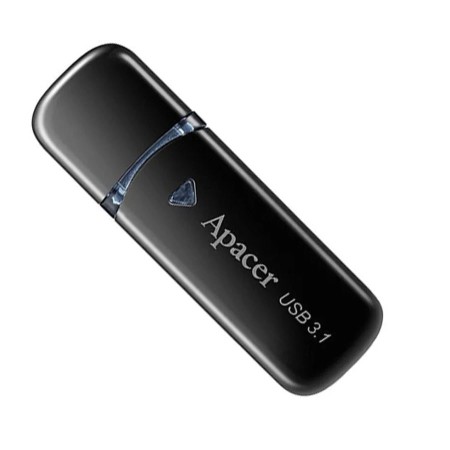 USB 3.1 64GB Apacer, AH355, AP64GAH355B-1, 64GB, USB 3.1, Чёрный