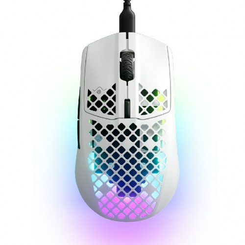 Мышь Steelseries, Aerox 3 (2022) Snow, 62603, Игровая, Оптическая, 8500 CPI, 6 кнопок, Подсветка RGB