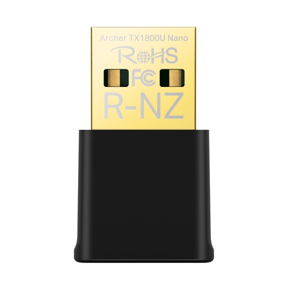 Сетевой адаптер беспроводной USB AX1800 Tp-Link Archer TX1800U Nano <Wi-Fi 6 Двухдиапазонный Wi‑Fi USB‑адаптер, 1201 Мбит/с на 5 ГГц + 574 Мбит/с на 2