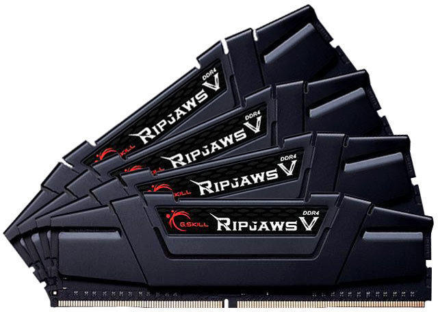 DDR4 G.SkilL 32 Gb KIT RipjawsV F4-3200C16Q-32GVKB (Kit 4x8GB), DDR4, 32GB, DIMM <PC4-25600/3200MHz>