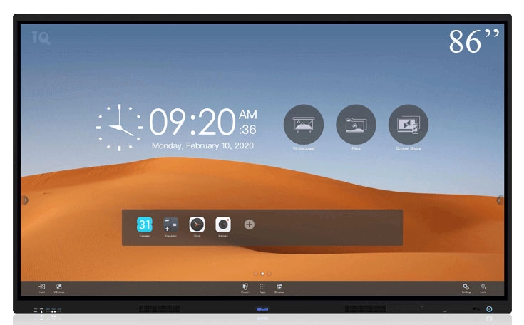 Интерактивная LED панель 86" IQTouch TB1000 <20 касаний, 3840*2160, 4K UHD, Android 9.0>