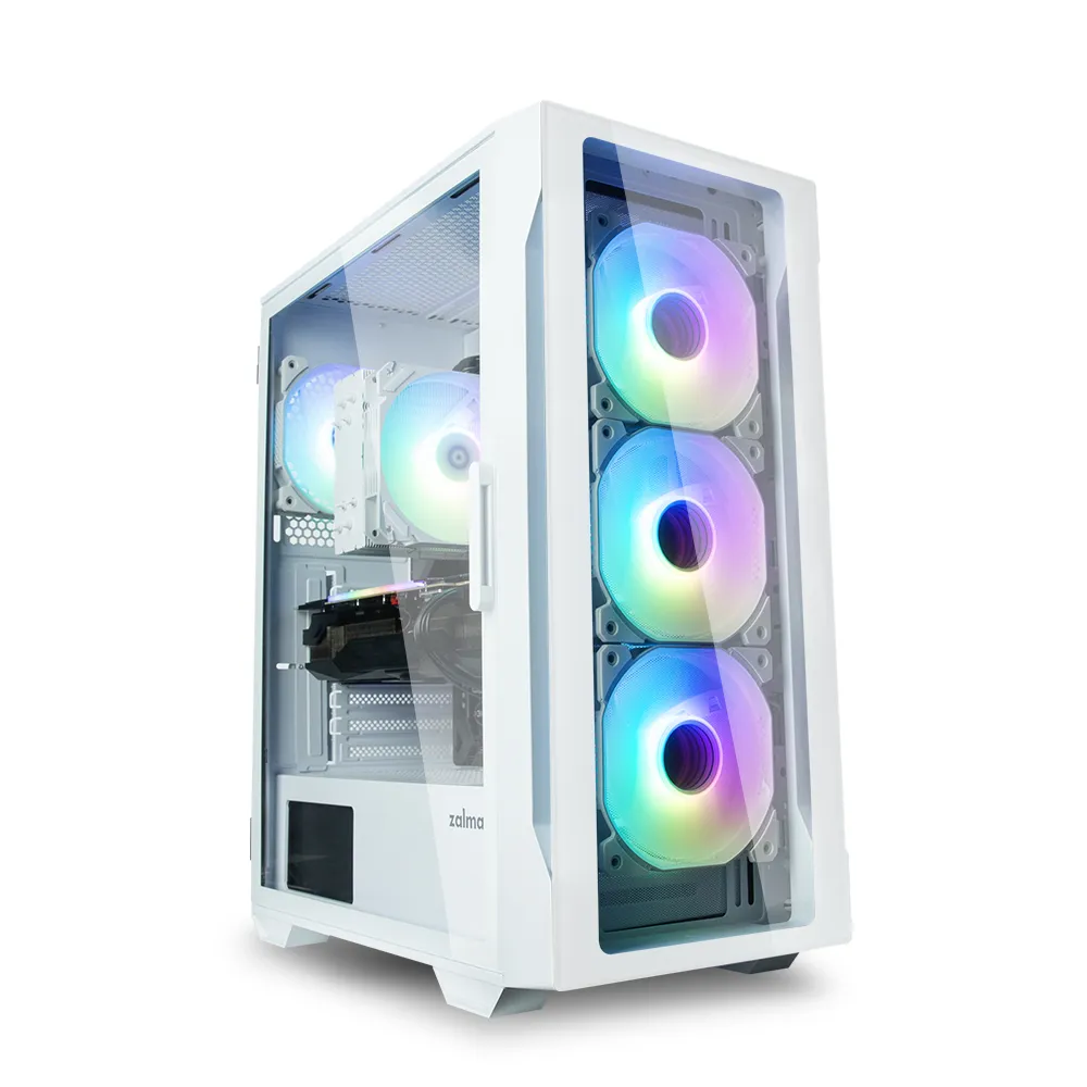 Корпус Zalman, i3 NEO TG White, Mid Tower, ATX / mATX / Mini-ITX, USB 3.0*2/2.0*1, Audio/Mic, Кулер 4*12см ARGB, Высота процессорного куллера до 162мм