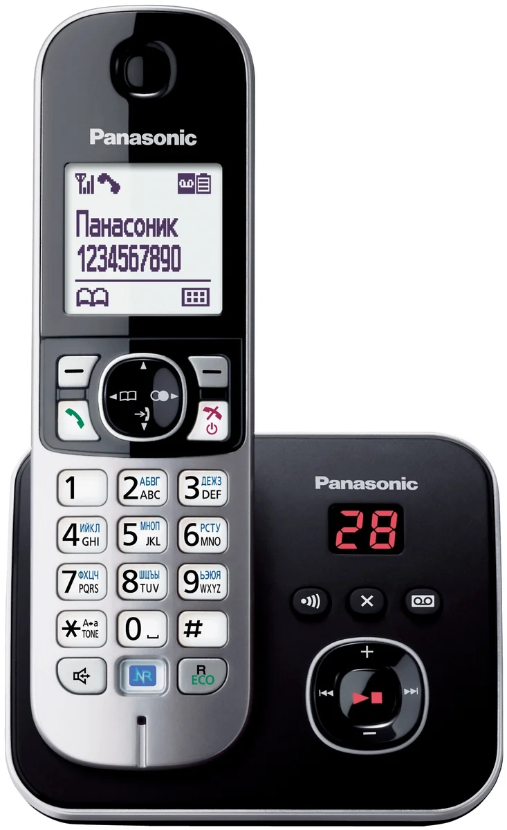 Радиотелефон PANASONIC KX-TG6821 (RUB) Черный