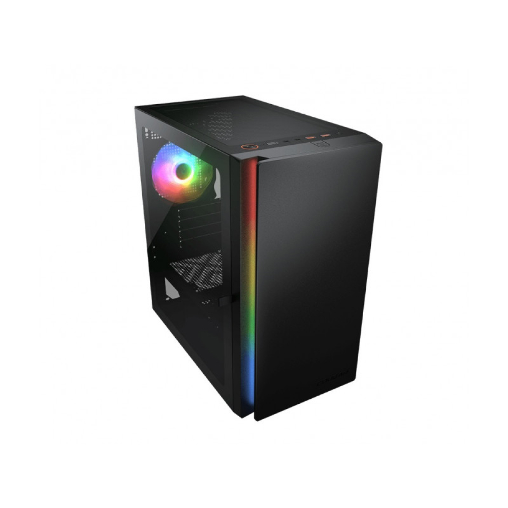 Корпус HEC Cougar, Purity RGB Black, Micro ATX/Mini ITX, USB 2*3.0/1*2.0, HD-Audio+Mic, Кулер 1*12см