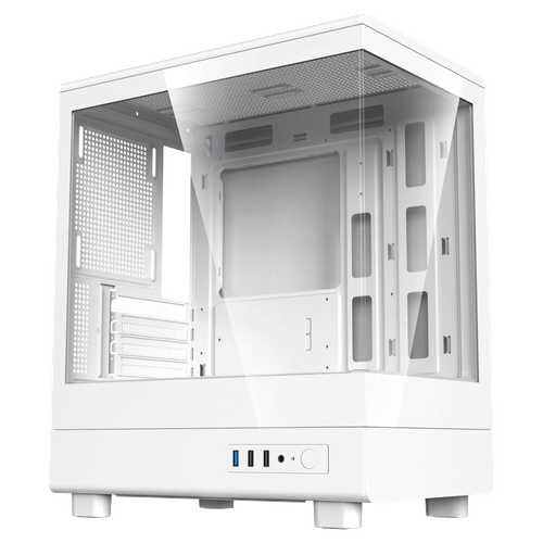 Корпус ПК без БП DarkFlash DB330M, White, 3xFan ARGB, mATX