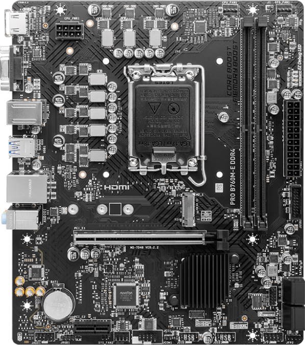 Мат.плата MSI PRO H610M-E DDR5 LGA1700 H610 2xDDR5 4xSATA3 M.2 VGA HDMI mATX