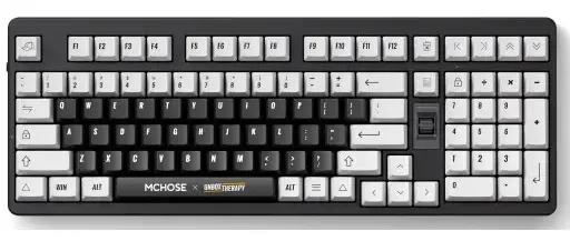 Клавиатура MCHOSE UT98-2, Black-White, Silent Peach V3 Switch, BT5.0/USB-C/2.4GHz, 10000mAh,