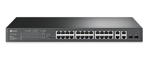 Коммутатор PoE+ Smart 28-портовый Tp-Link SL2428P <JetStream™ 24 порта 10/100 PoE+ 802.3at/af (max 30W на порт) + 4 Gigabit RJ45 (2 Combo SFP), бюджет