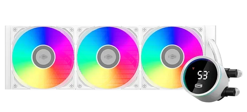 Водяное охлаждение для CPU PCCooler DA360 Pro ARGB Digital WH 115X/1200/1700/1851/20XX/AM4/AM5 Белый
