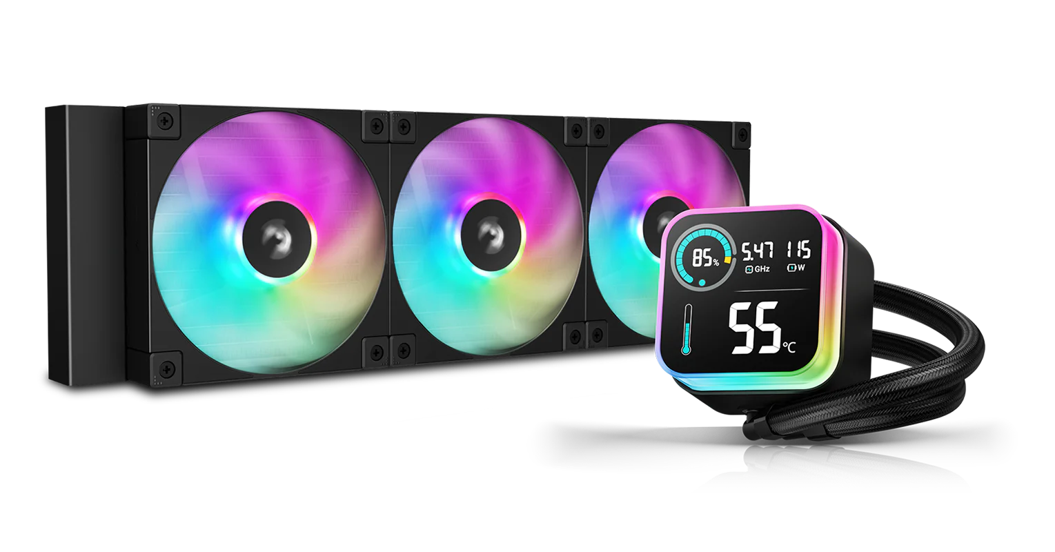 Кулер с водяным охлаждением, Deepcool, LQ360 ULTRA ARGB R-LQ360-BKASMC-G-1, Intel 1851/1700/1200/115х и AMD AM5/AM4/, TDP 300W, 3*120мм FL12 ARGB, 500