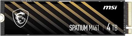 4 000 Gb MSI SPATIUM M461 M.2 PCIe 4.0 NVMe R5000Mb/s W4200MB/s SPATIUM M461 PCIe 4.0 NVMe M.2 4 TB