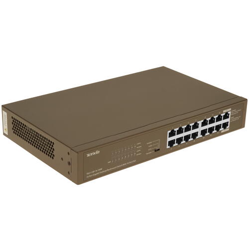 Сетевой коммутатор Tenda TEG1116P-16-150W ,Switch 16 port 10/100/1000M L2, rack/desktop