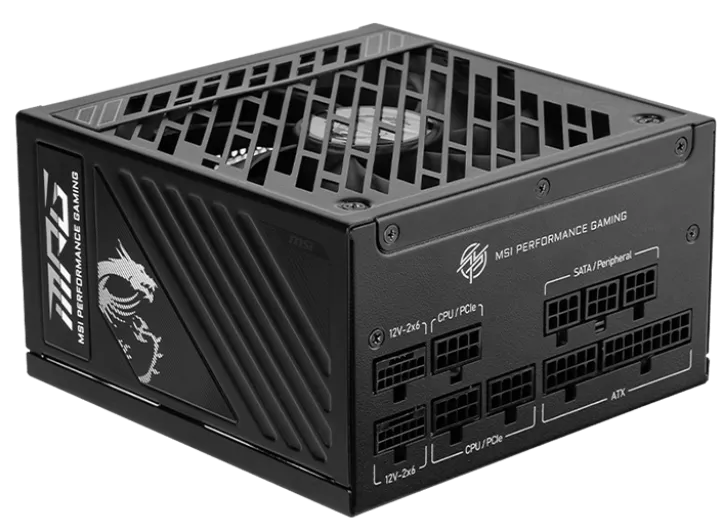 Блок питания MSI MPG A1000GS PCIE5 II, 1000W, 80+ GOLD, Full Modular, MPG A1000GS PCIE5 II