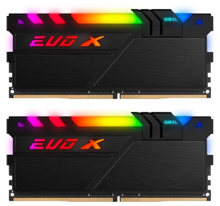 DDR4 Geil 32 Gb Kit (2x16GB) 3200MHz EVO X II Black с RGB GEXSB432GB3200C16ADC Retail Pack