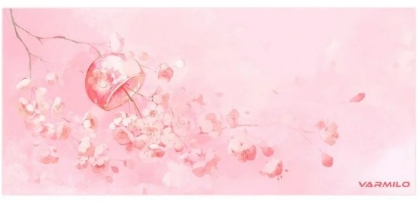 Коврик для компьютерной мыши, Varmilo, Sakura R2, ZDB038-01, 900х400х3 мм, Каучук, Ткань, Розовый