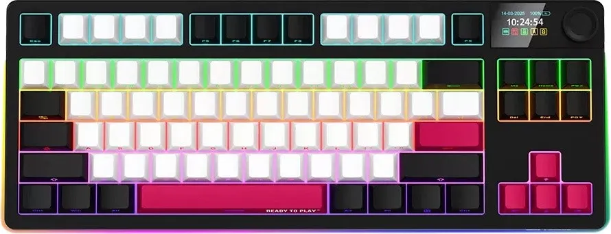 Клавиатура LORGAR KBP70TKLW, Wireless TKL Mechanical Gaming Keyboard Pro, Black/red, EN/RU layout/LRG-KBP70TKLW-BK-RU 