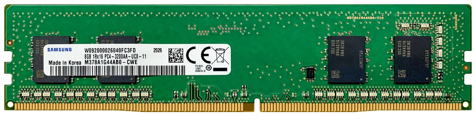 DDR4 Samsung 8 Gb 3200 MHz Samsung (PC4-25600) UDIMM 1.2V M378A1G44AB0-CWEDY