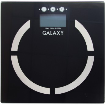 Весы многофункциональные электронные GALAXY GL 4850, максимально допустимый вес 180 кг, элемент питания «CR2032» в комплекте, ЖК-дисплей, сверхточная 