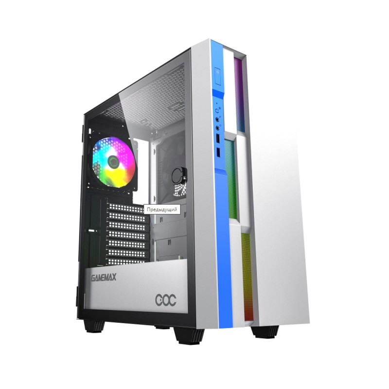 Корпус Gamemax, Brufen C3 BW, 12360900004, Mid Tower, E-ATX/ATX/ m-ATX/, USB2.0*1/ USB3.0*1, HD-Audi