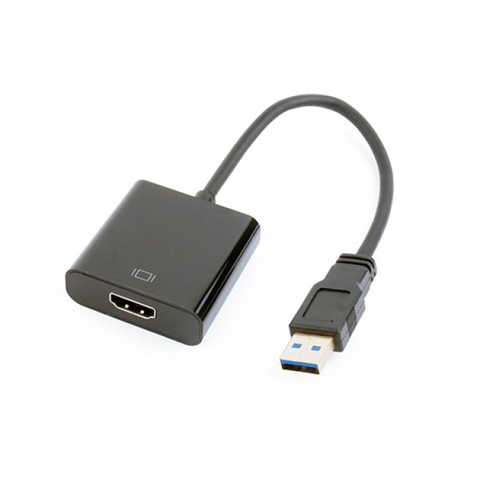 Конвертер Cablexpert  A-USB3-HDMI-02, Черный ,Converter USB 3.0 m -> HDMI f, black