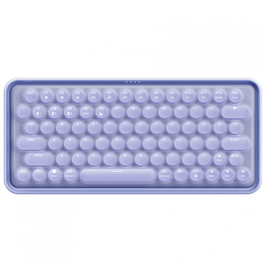 Клавиатура, Rapoo, Ralemo Pre 5, СИРЕНЕВАЯ 2.4 Гц, Bluetooth 5.0, 79 клавиш, USB, Перезаряжаемая литиевая батарея, Англ/Рус, Белый