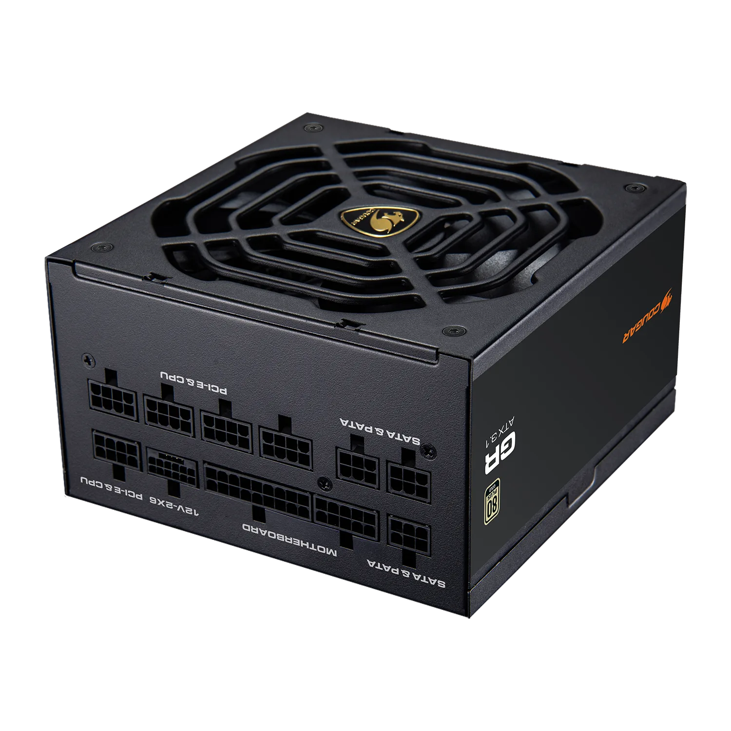 Блок питания Cougar, GR 1000, 1000W, ATX 3.1, APFC, GOLD, 20+4 pin, 2*4+4pin, 9*Sata, 3*Molex, 3*PCI-E 6+2 pin, 1*12V-2x6, Вентилятор 14 см, Модульный