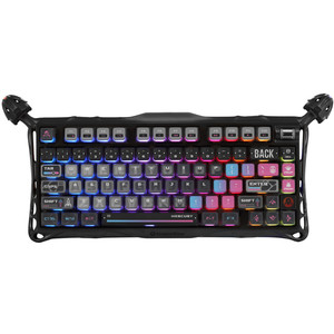 Клавиатура GravaStar Mercury K1 Pro, Cyberpunk, Mechanical, 79 keys EN/RU, USB/BT/2.4GHz/ GS K1 PRO_CBLK_RU