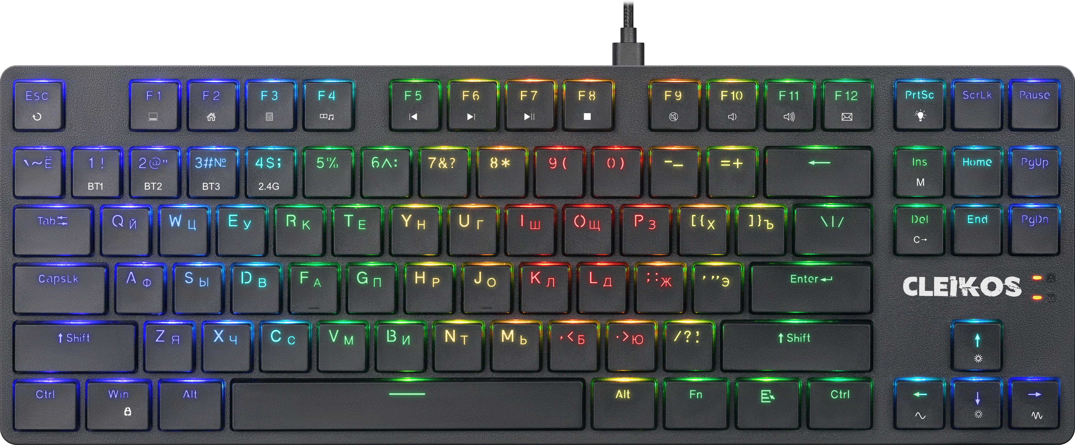 Клавиатура игровая механическая Defender Cleikos GK-135 RU,RGB черный