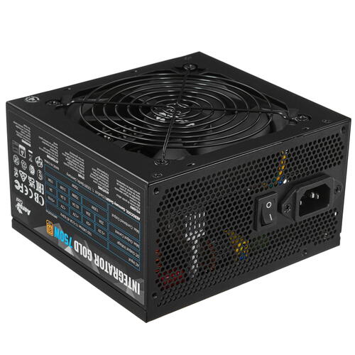 Блок питания, Aerocool, Integrator Gold 750W, 750W, ATX 3.0, Gold, APFC, 20+4pin, 2*4+4pin, 6*Sata,