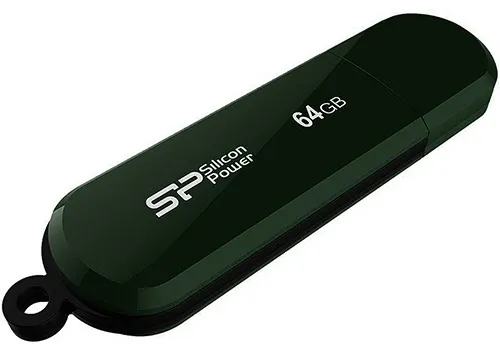 USB 2.0 64GB Silicon Power LuxMini 320, SP064GBUF2320V1N, 64GB, Зелёный ,flash USB 2.0, green