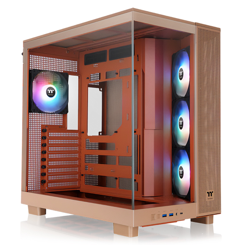 Компьютерный корпус, Thermaltake, View 380 XL TG ARGB Gravel Sand, CA-11E-00MGWN-00, E-ATX / ATX / Micro-ATX / Mini-ITX, 1*3.5"/3*2.5", Высота кулера 