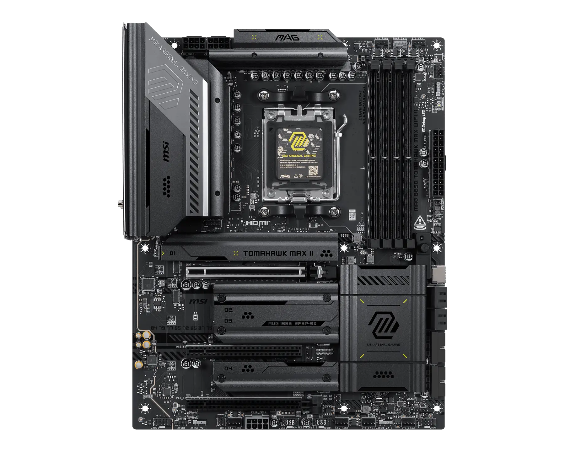 Мат.плата AMD MSI MAG B850 TOMAHAWK MAX WIFI II AM5 4xDDR5 4xSATA3 4xM.2 RAID 1xHDMI ATX