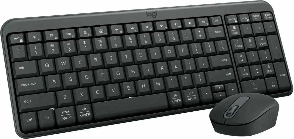 Клавиатура + мышь Logitech MK250 Wireless, 99 keys, EN/RU, 2xAAA, 1000DPI, 1xAA, BT 5.1, Черный 920-013853