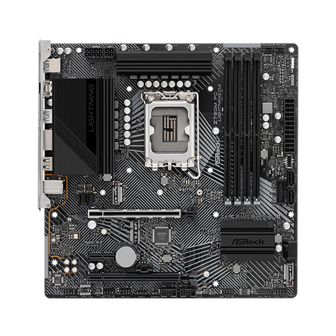 Мат.плата ASRock Z790M PG LIGHTNING/D4 LGA1700 4xDDR4 4xSATA 4xM.2 HDMI mATX