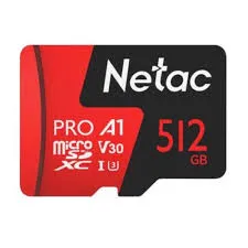 Карта памяти MicroSD 512GB Class 10 V30/A1 Netac NT02P500PRO-512G-R с адаптером