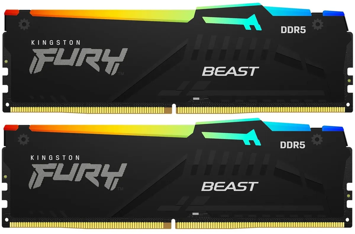 DDR5 Kingston 16 Gb kit Fury Beast RGB (AMD+Intel), KF560C30BBEAK2-16, DDR5, 16 GB ,DIMM kit <6000MHz> (2x8GB), CL30