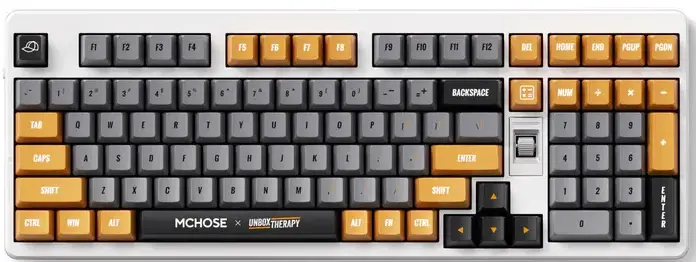 Клавиатура MCHOSE UT98-3, Brown-Grey, Icy Creamsicle Switch, BT5.0/USB-C/2.4GHz, 10000mAh,