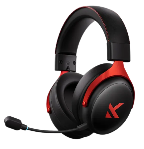 Наушники с микрофоном MCHOSE V9 Pro, 7.1 Surround, 53mm Drivers, 2.4/BT/USB, 2000mAh, Black Red