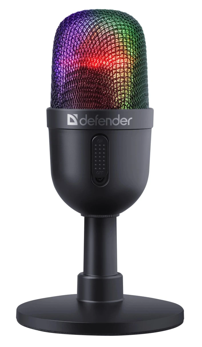 Игровой стрим микрофон Defender Forte GMC 350 USB черный