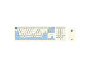 Клавиатура Acer Acer OCC205, Белый/голубой ,KeyBoard + mouse, USB, Wireless, rus/lat, White/Blue