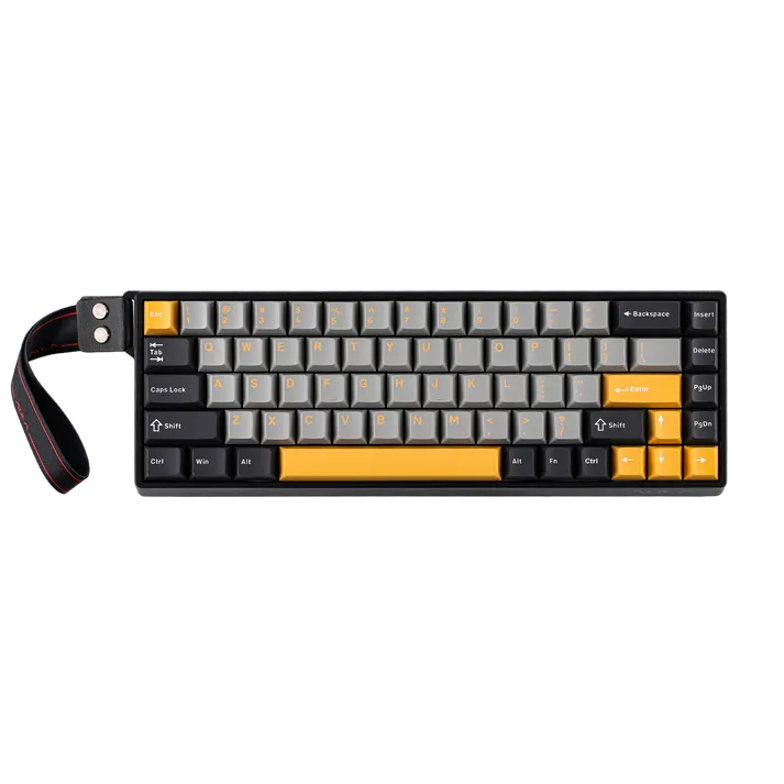Клавиатура AULA WIN68, Magnetic, Gray Wood switch, 68 keys EN/RU, wired, Dark Grey + Light Grey + Yellow/ WIN68HE MAX DGLGY