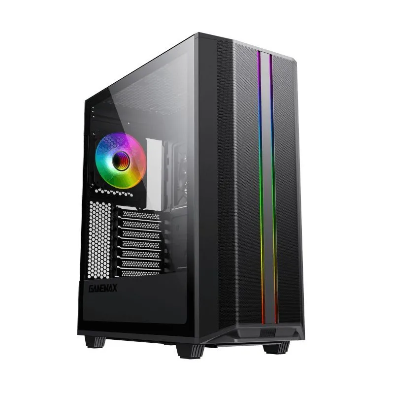 Корпус GameMax Precision Black <MATX, 1x120FAN, 1x140COC>