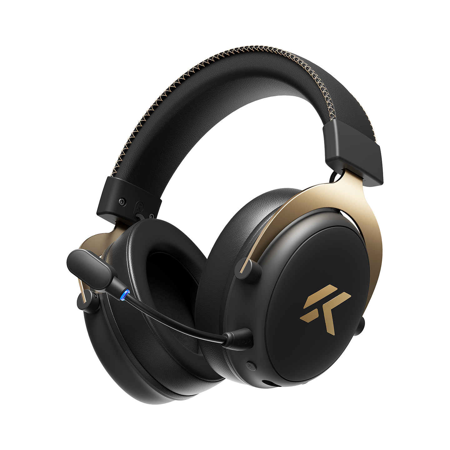 Наушники с микрофоном MCHOSE V9 Pro 2, 7.1 Surround, 53mm Drivers, 2.4/BT/USB, 2000mAh, BLACK-GOLD