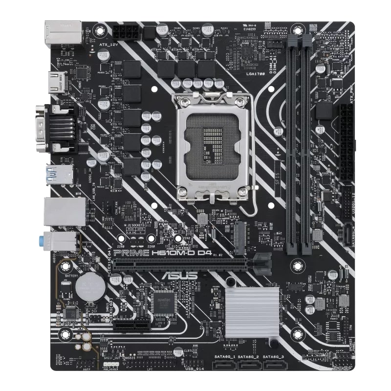 Мат.плата ASUS PRIME H610M-D LGA1700 2xDDR5 4xSATA3 M.2 D-Sub HDMI mATX