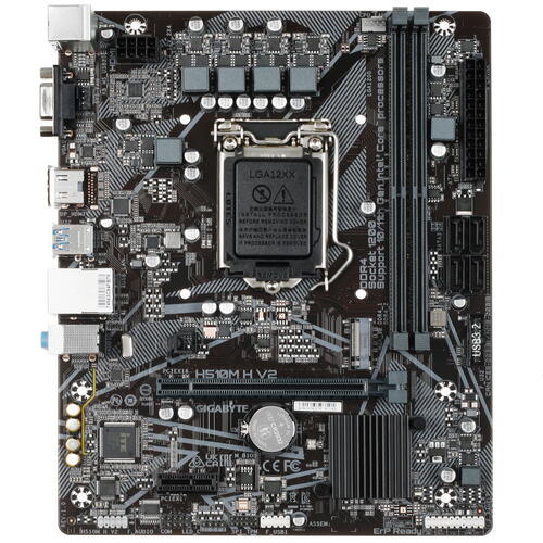 Мат.плата Gigabyte H510M H V2 ,MB Socket1200, MATX, iH470 (VGA+HDMI), 2DDR4, PCIx16, PCIx1