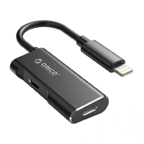 Переходник ORICO DX01-BK-BP <Lightning 5V2A, 2хUSB Type-C, 20*43*9mm>